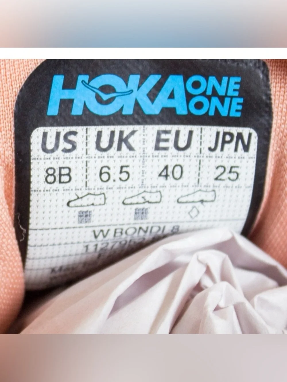 Hoka One One Bondi 8 Womens Size US 8 B Sandstone Cream Comfort Running Shoes - Picture 10 of 13